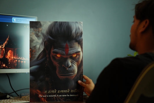 Hanuman Ji 8K Hd Wall Poster for Room | Motivational and Spritual Poster