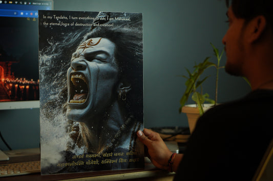 Angry Shiv ji Premium Wall Poster 8K | Motivational and Spritual Poster