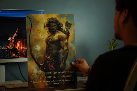 Mahabharat Arjun Premium Wall Poster 8K | Motivational and Spritual Poster