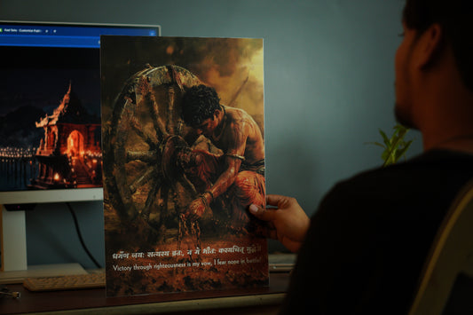 Mahabharat Abhimanyu Premium Wall Poster 8K | Motivational and Spritual Poster