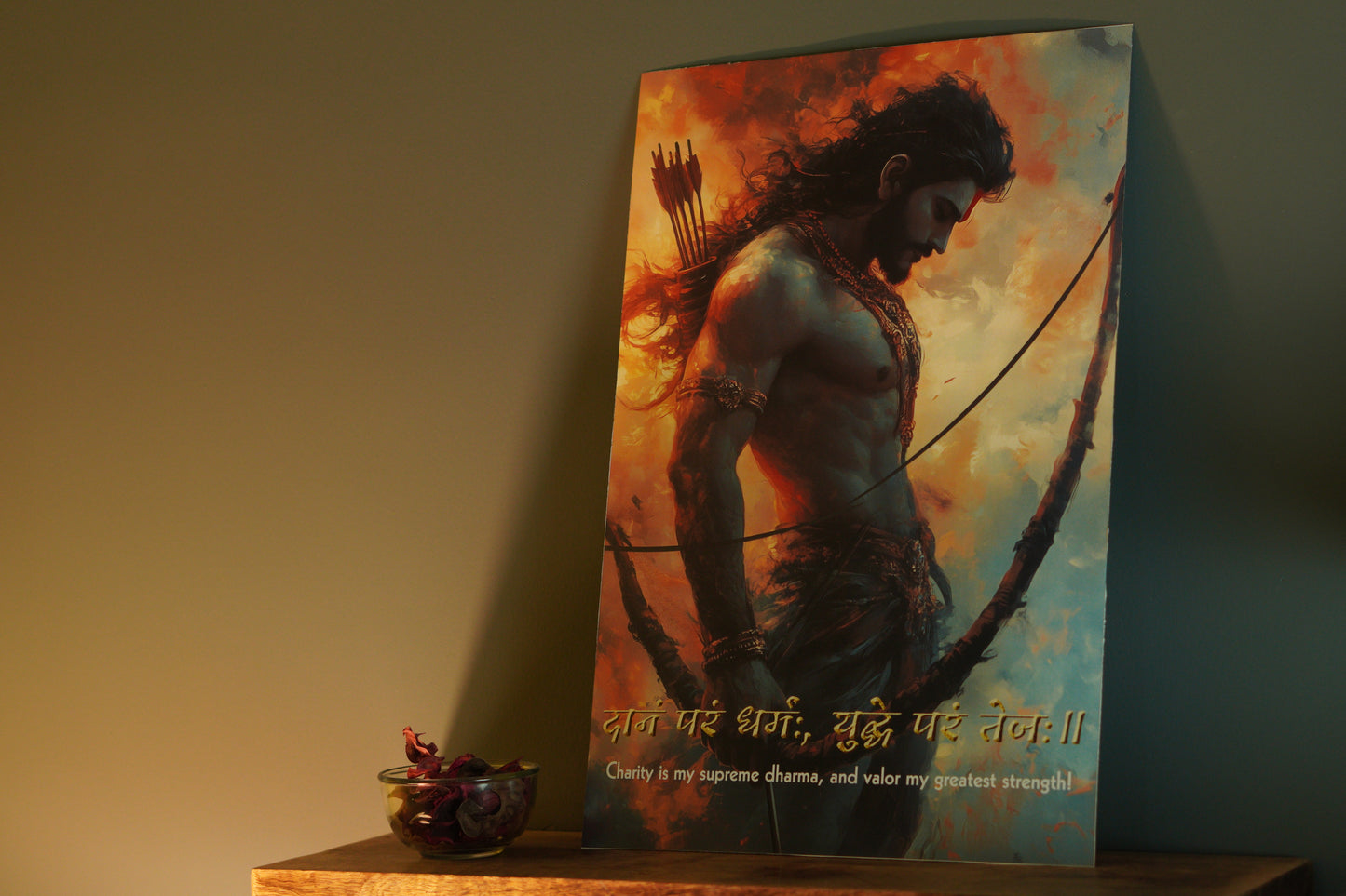 Mahabharat Karan Premium Wall Poster 8K | Motivational and Spritual Poster