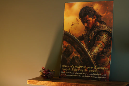 Mahabharat Abhimanyu Premium Wall Poster 8K | Motivational and Spritual Poster