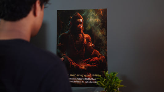 Hanuman Ji Meditating 8k High Quality Poster