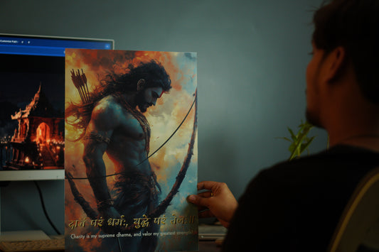 Mahabharat Karan Premium Wall Poster 8K | Motivational and Spritual Poster