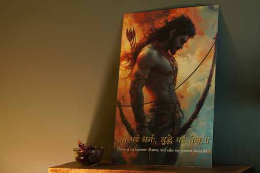 Mahabharat Karan Premium Wall Poster 8K | Motivational and Spritual Poster