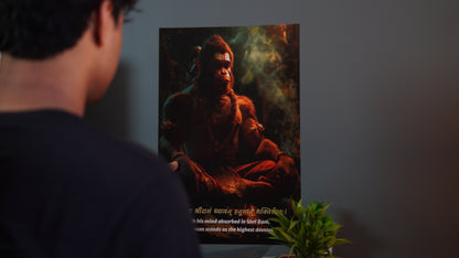 Hanuman Ji Meditating 8k High Quality Poster
