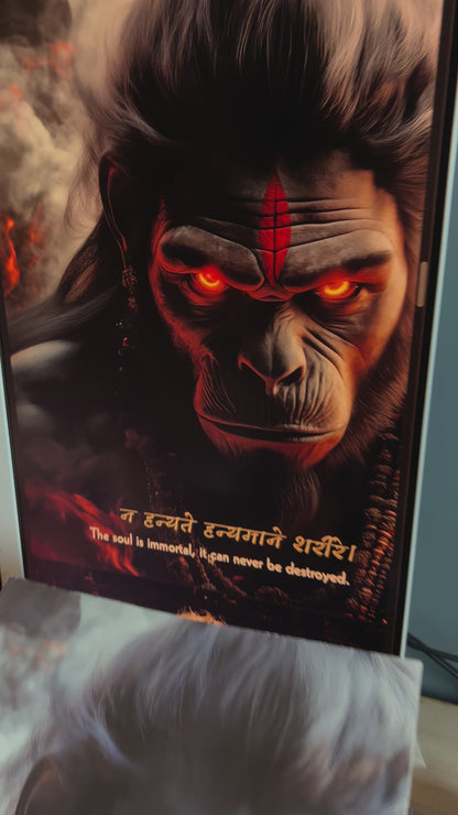 Hanuman Ji 8K Hd Wall Poster for Room | Motivational and Spritual Poster